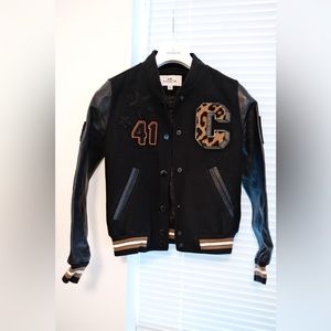 Coach leather wool bomber jacket